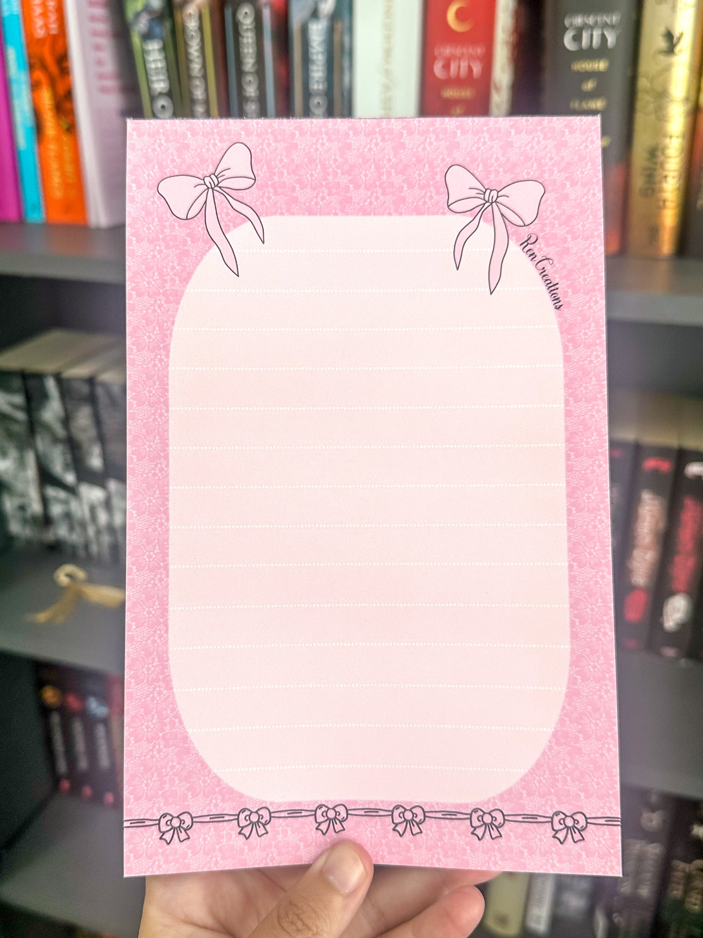Bows & Lace Notepad 5.5” x 8.5”