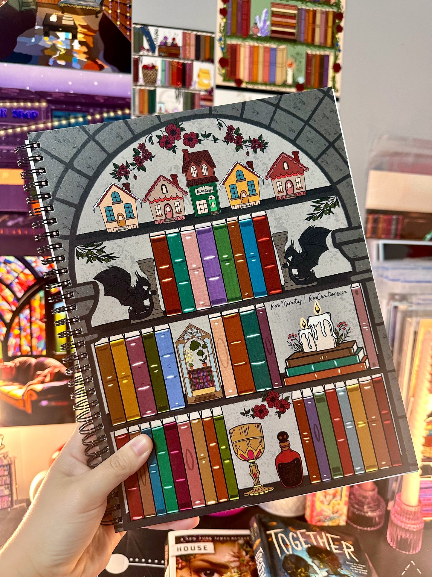 The Fantasy Bookshelf Notebook 8.5” x 11” - Lined