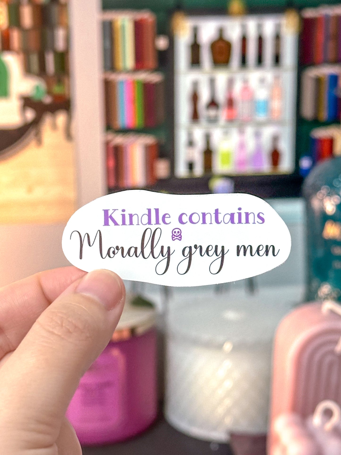 Kindle Contains Morally Grey Men Sticker