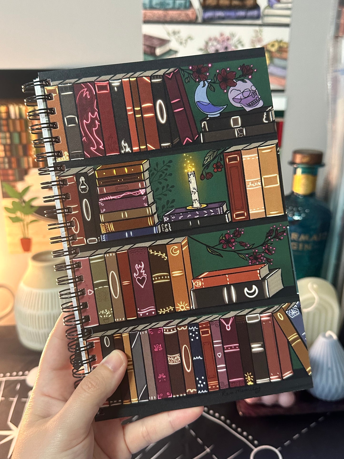 The Illuminated Bookshelf Notebook