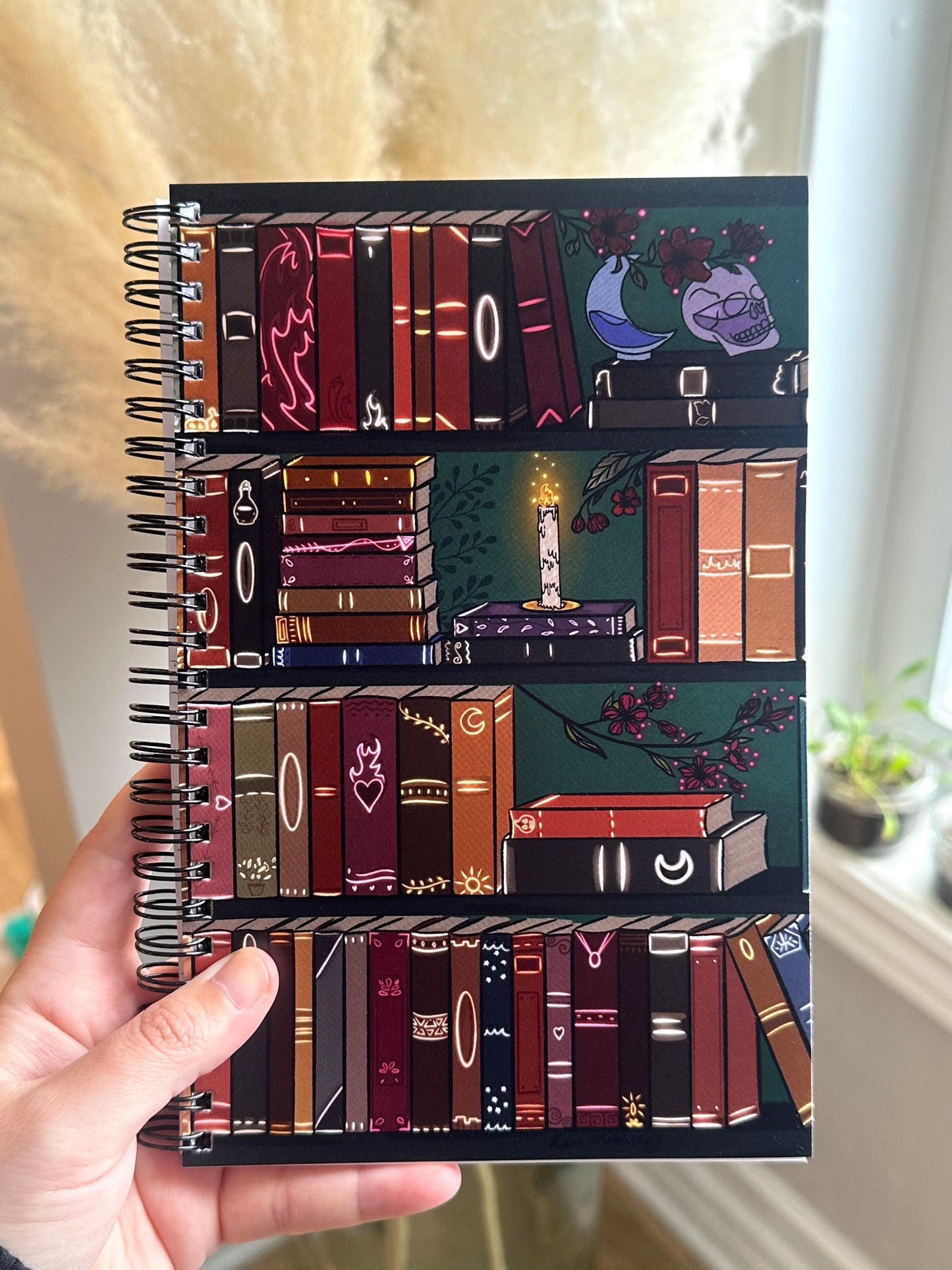 The Illuminated Bookshelf Notebook