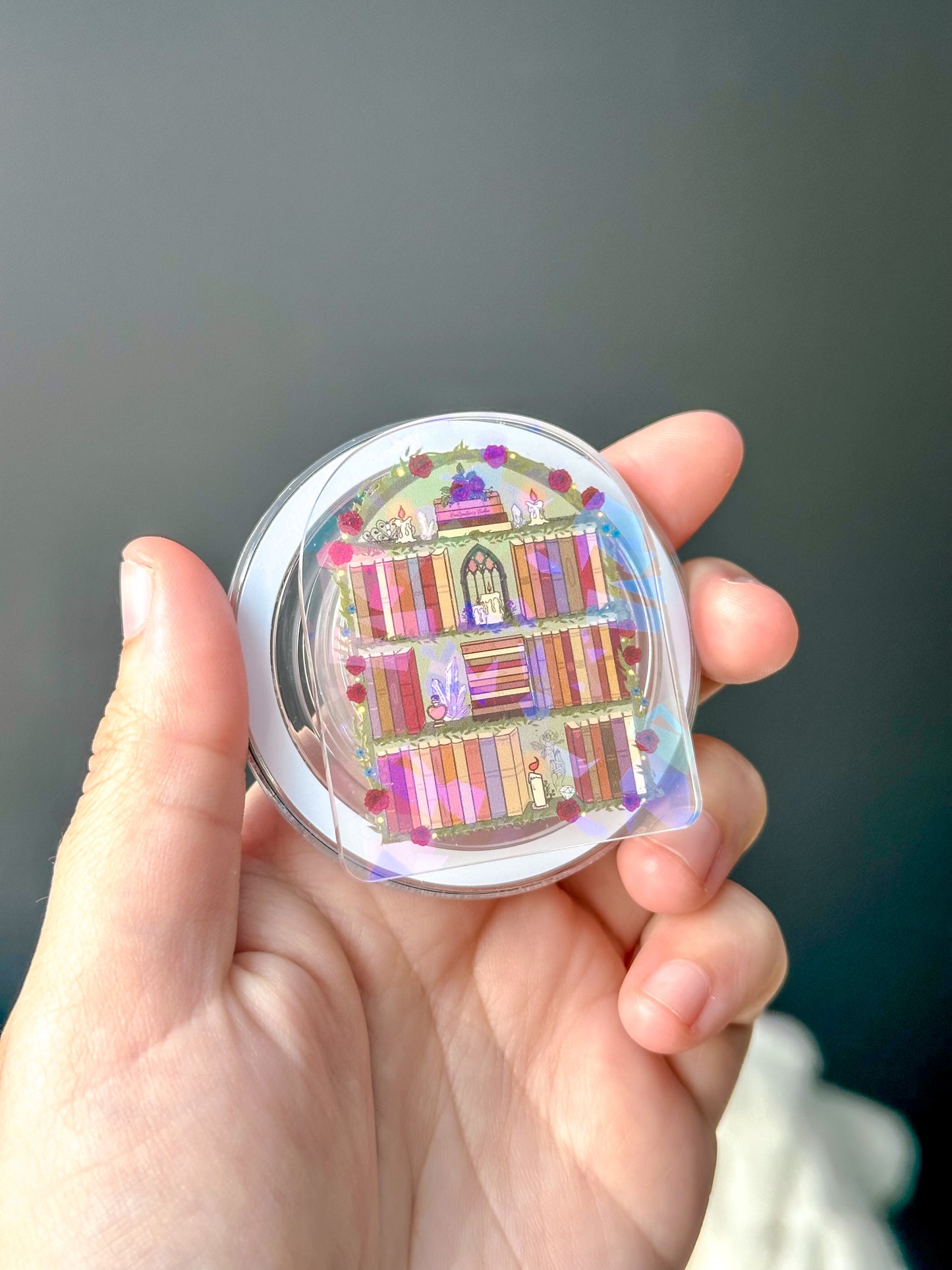 Fairytale Bookshelf Holographic Magnetic Device Grip