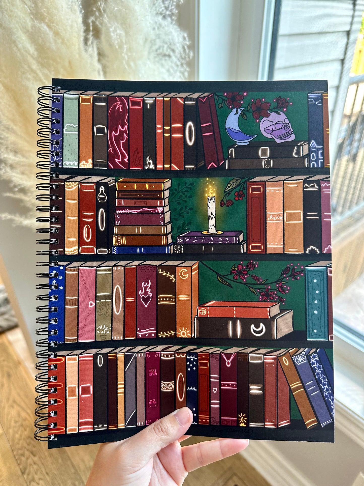 The Illuminated Bookshelf Notebook 8.5” x 11” - Lined