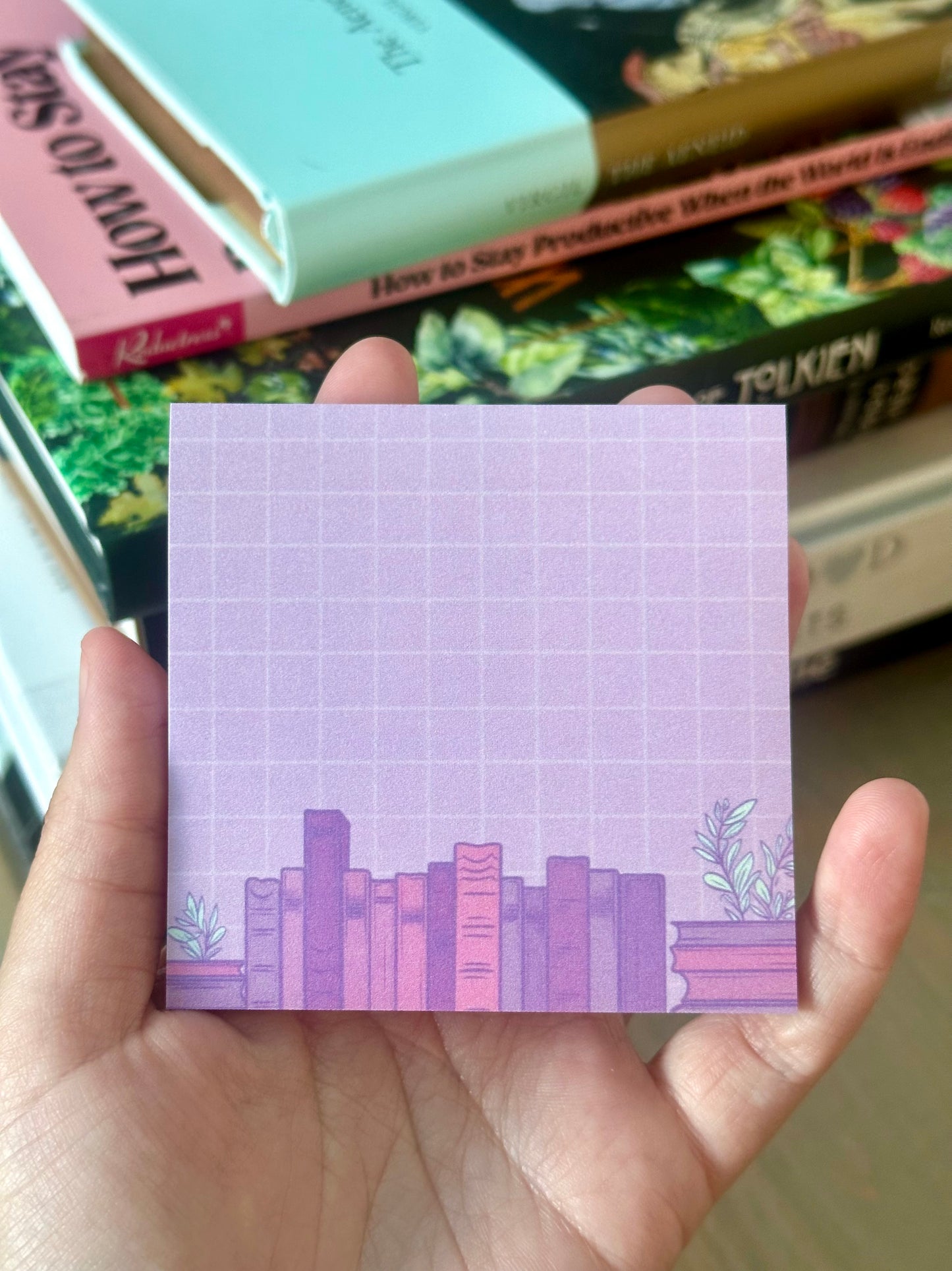Purple Bookish Post-it Notes