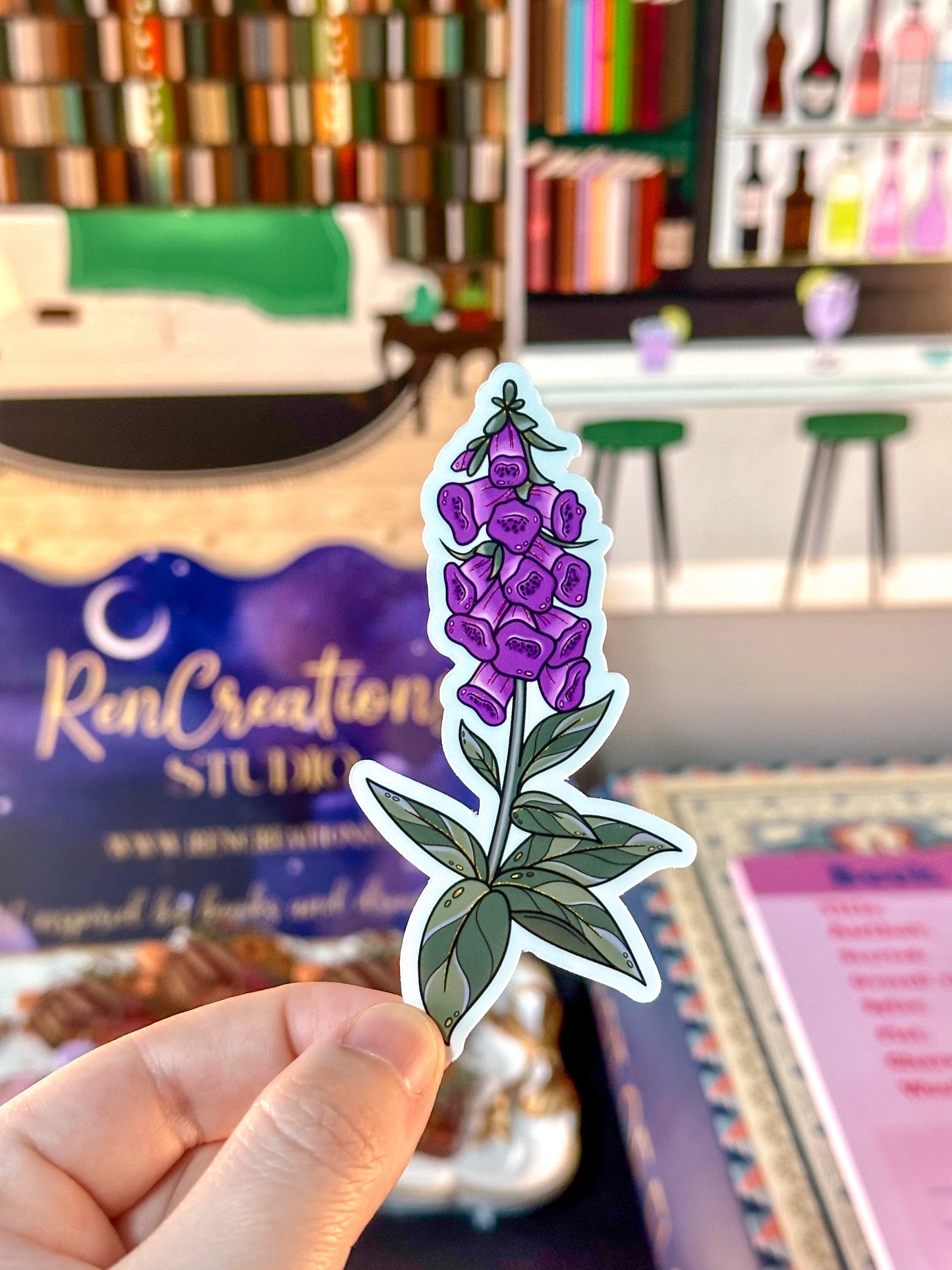 Foxglove Flower Sticker