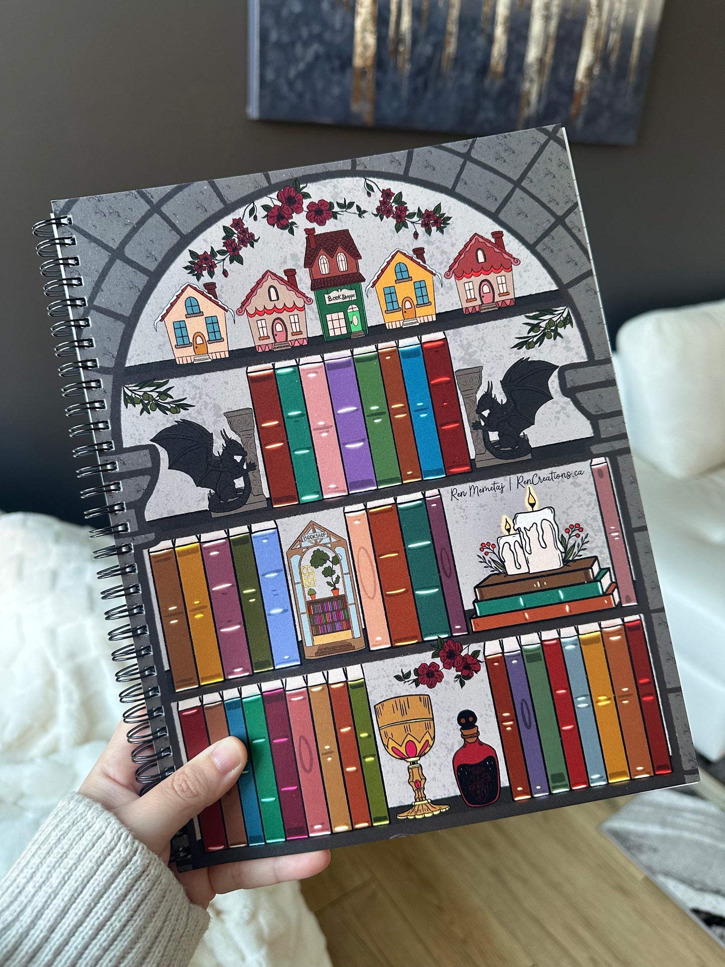 The Fantasy Bookshelf Notebook 8.5” x 11” - Lined