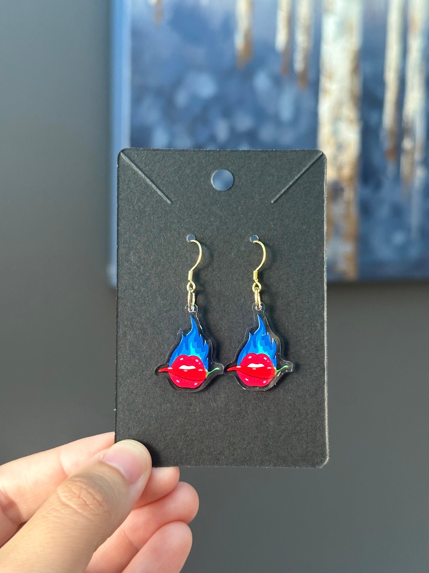 Spicy Lips Acrylic Earrings