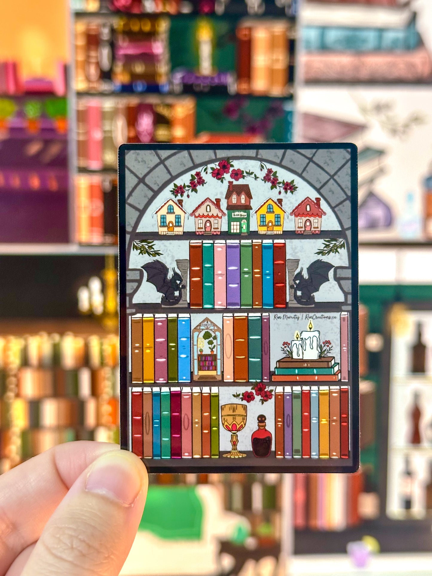 The Fantasy Bookshelf Die Cut Sticker