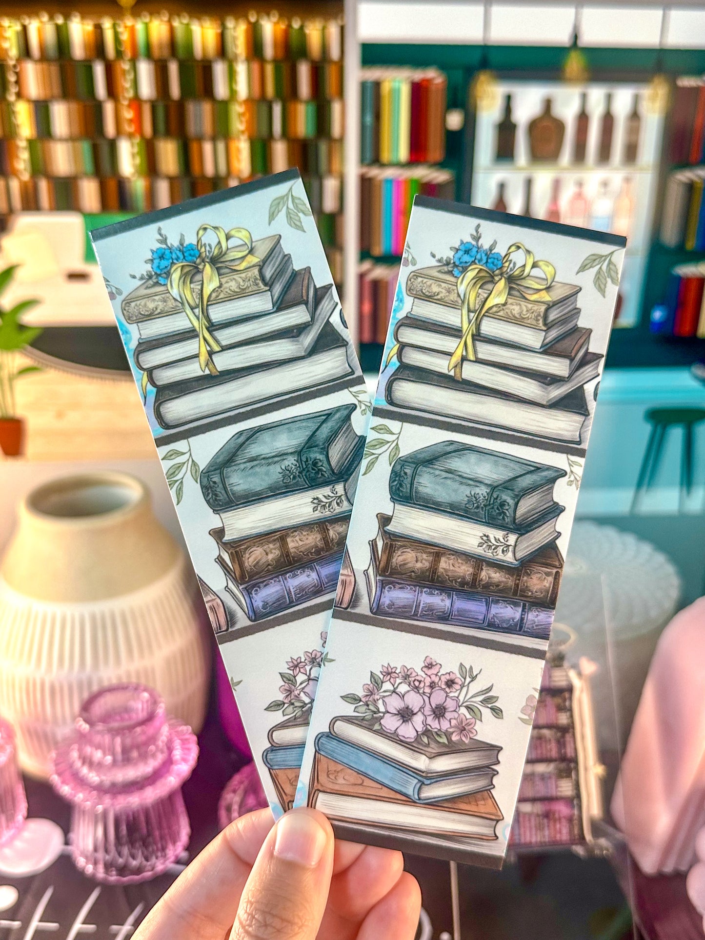 Bookshelf of Florals Bookmark