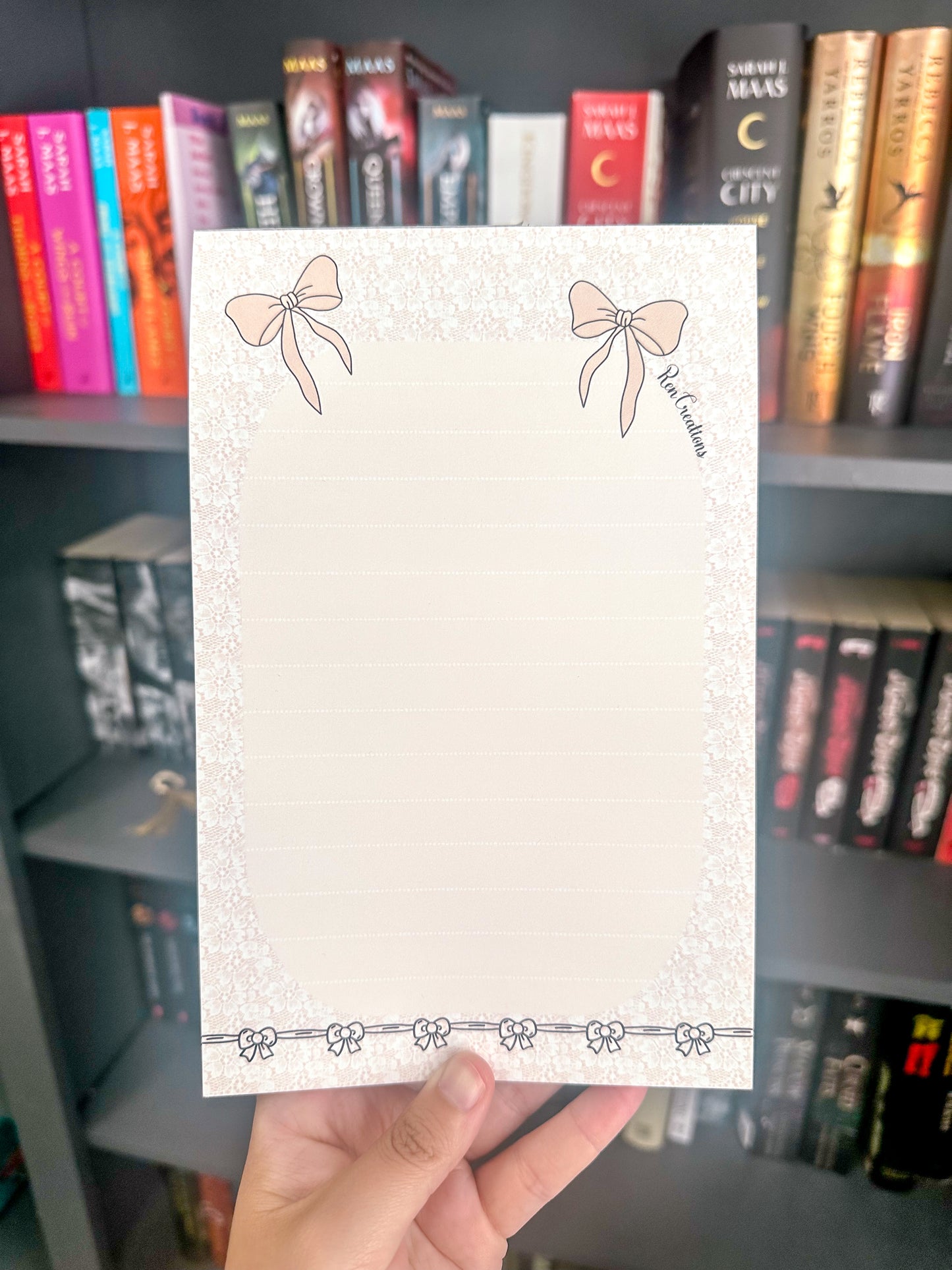 Bows & Lace Notepad 5.5” x 8.5”