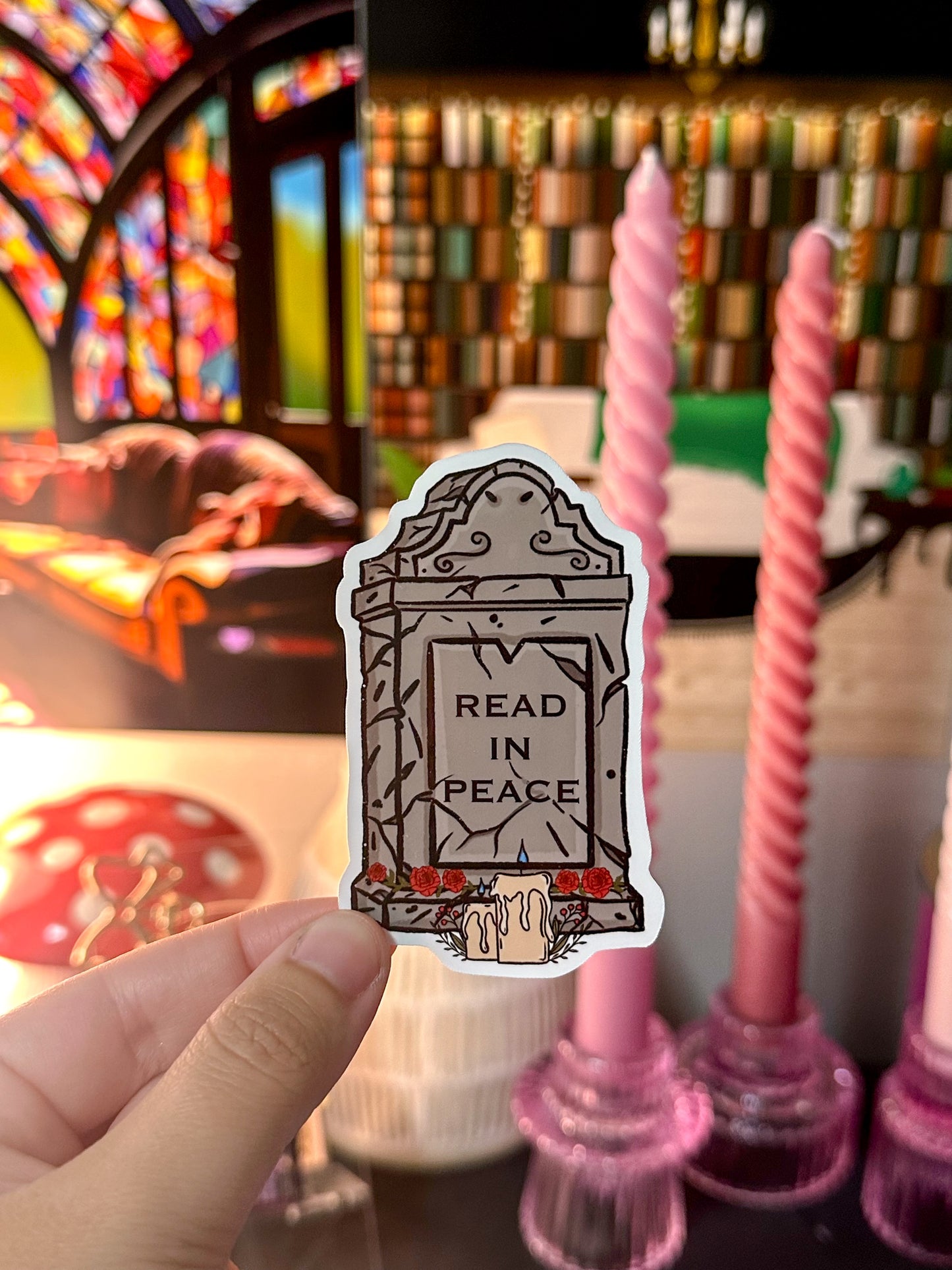 Read In Peace Sticker