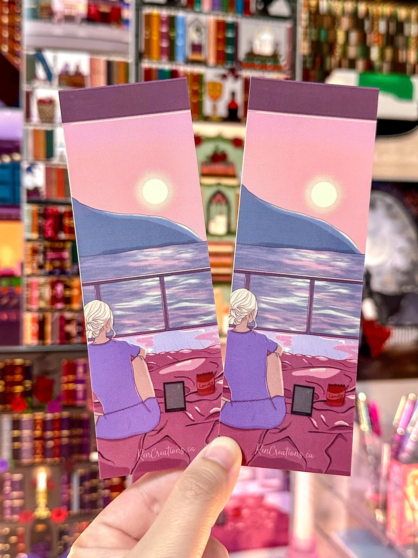 Reading By Sunset Bookmark