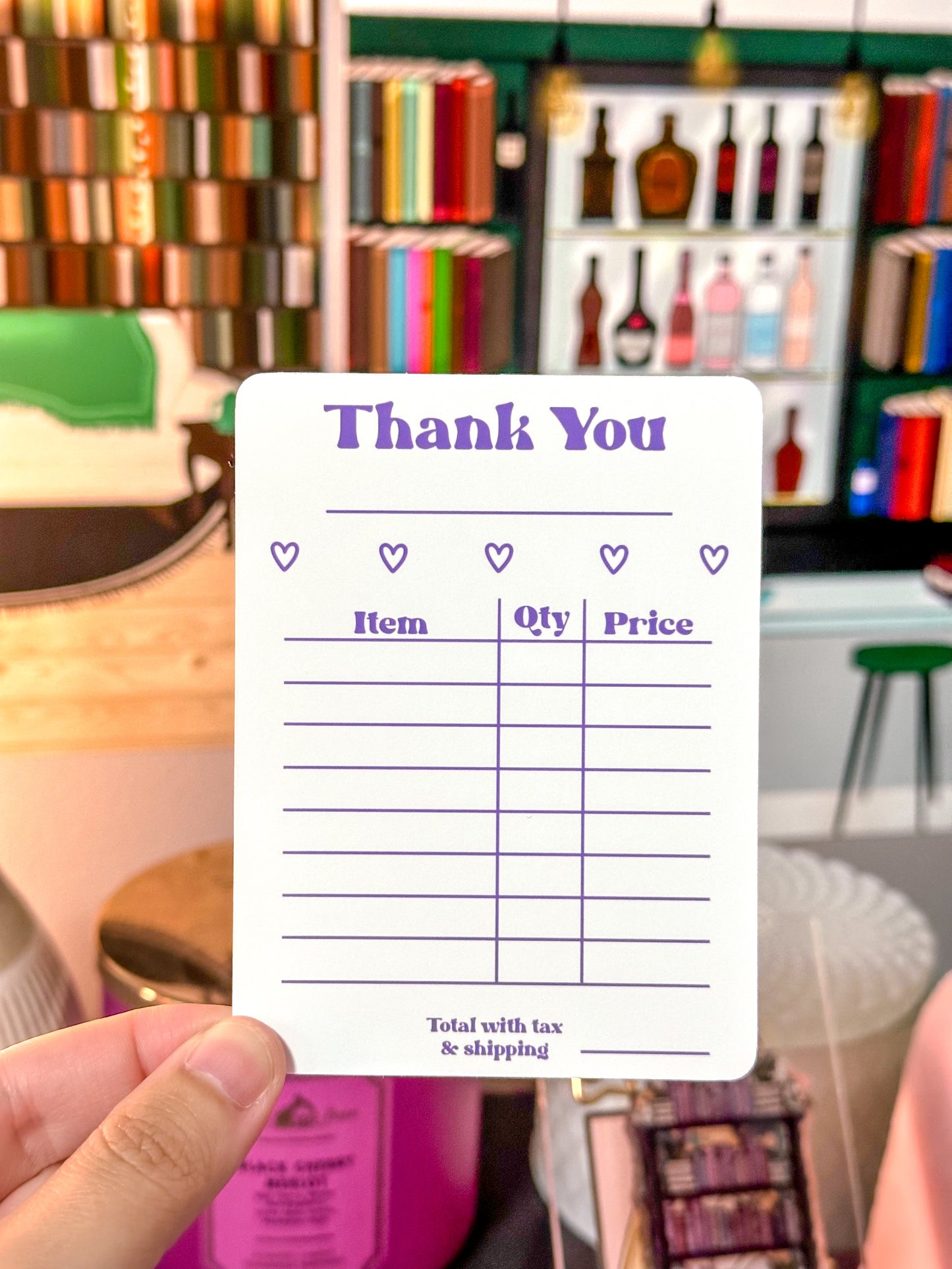 Thank You Receipt For Small Business - Purple | Digital Download