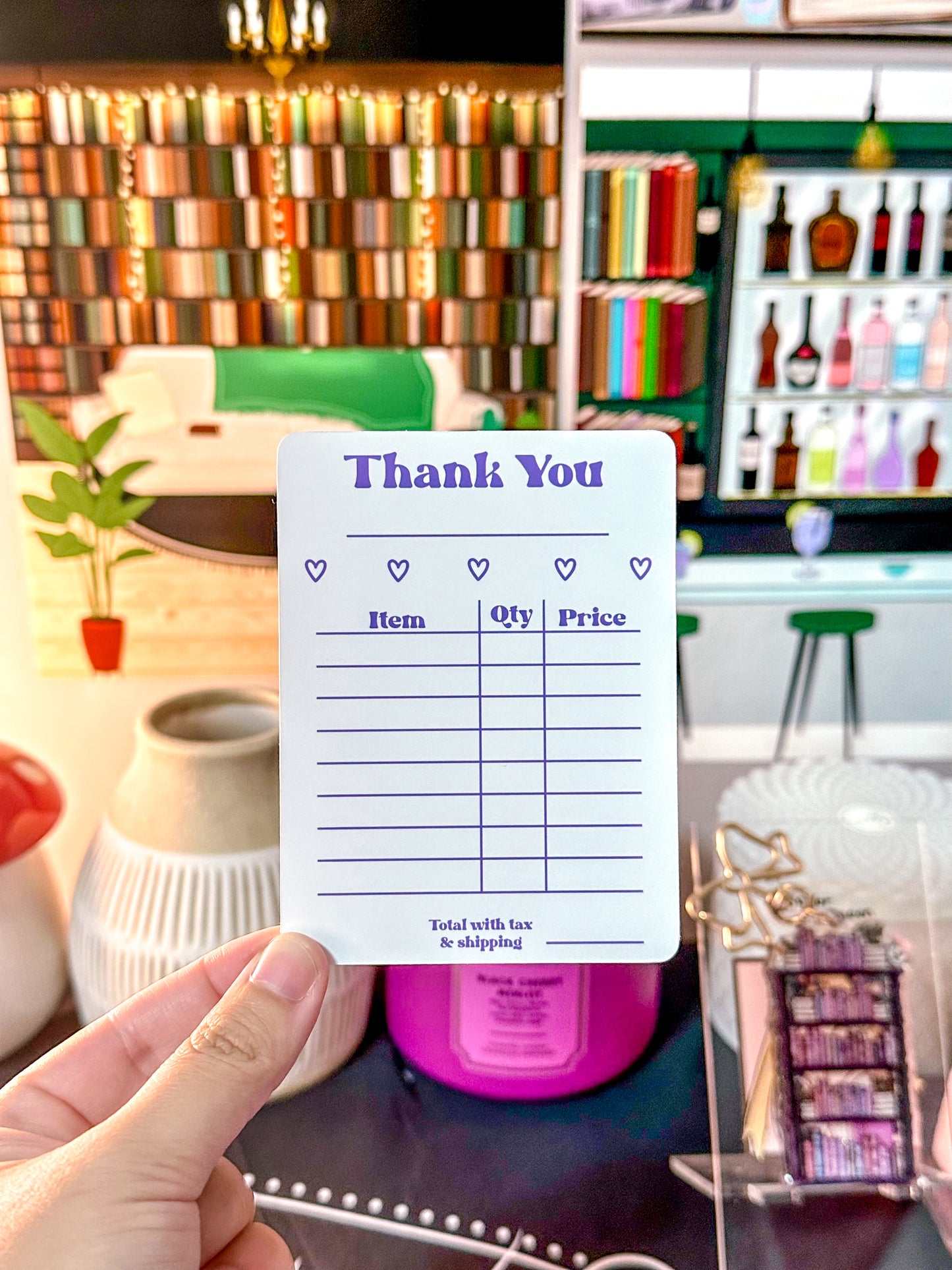 Thank You Receipt For Small Business - Purple | Digital Download