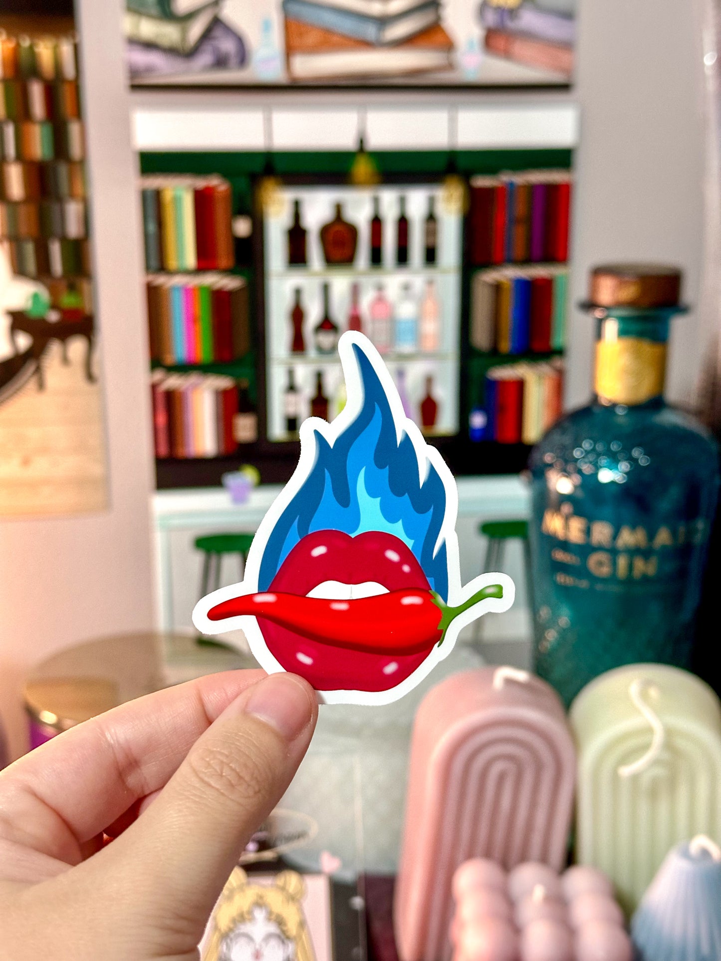 Spicy Lips Smut Inspired Vinyl Sticker