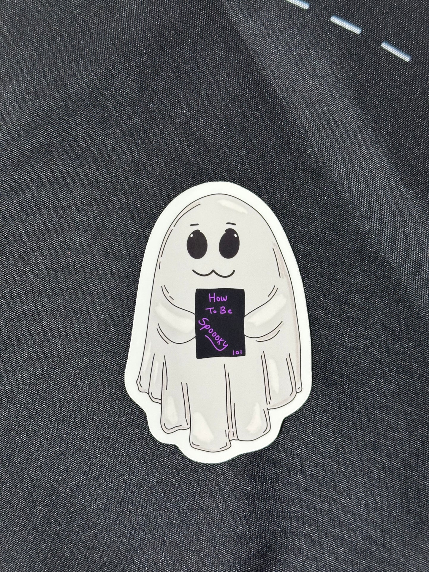 Spooky Book Ghost Vinyl Sticker