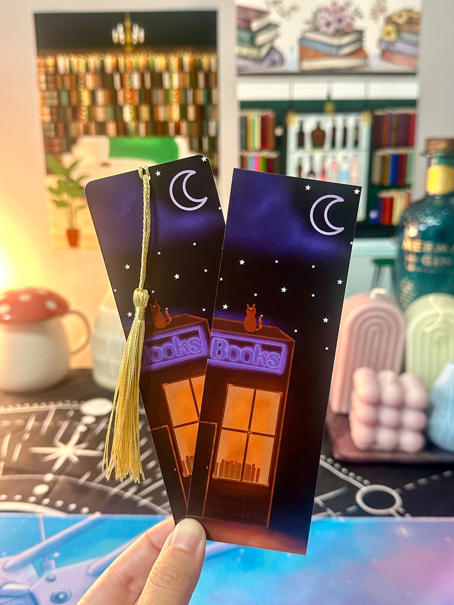 The Cozy Bookshop Cat Bookmark