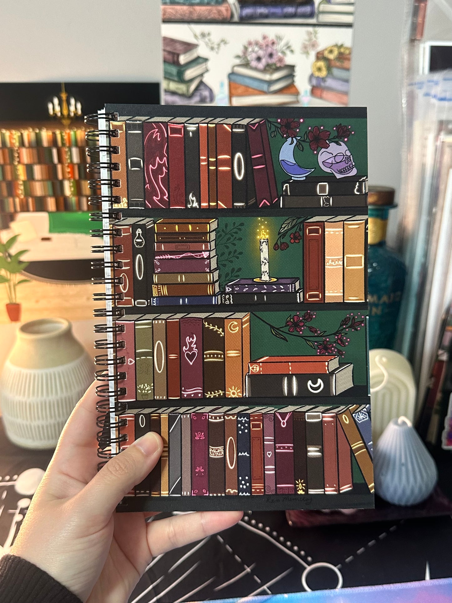 The Illuminated Bookshelf Notebook
