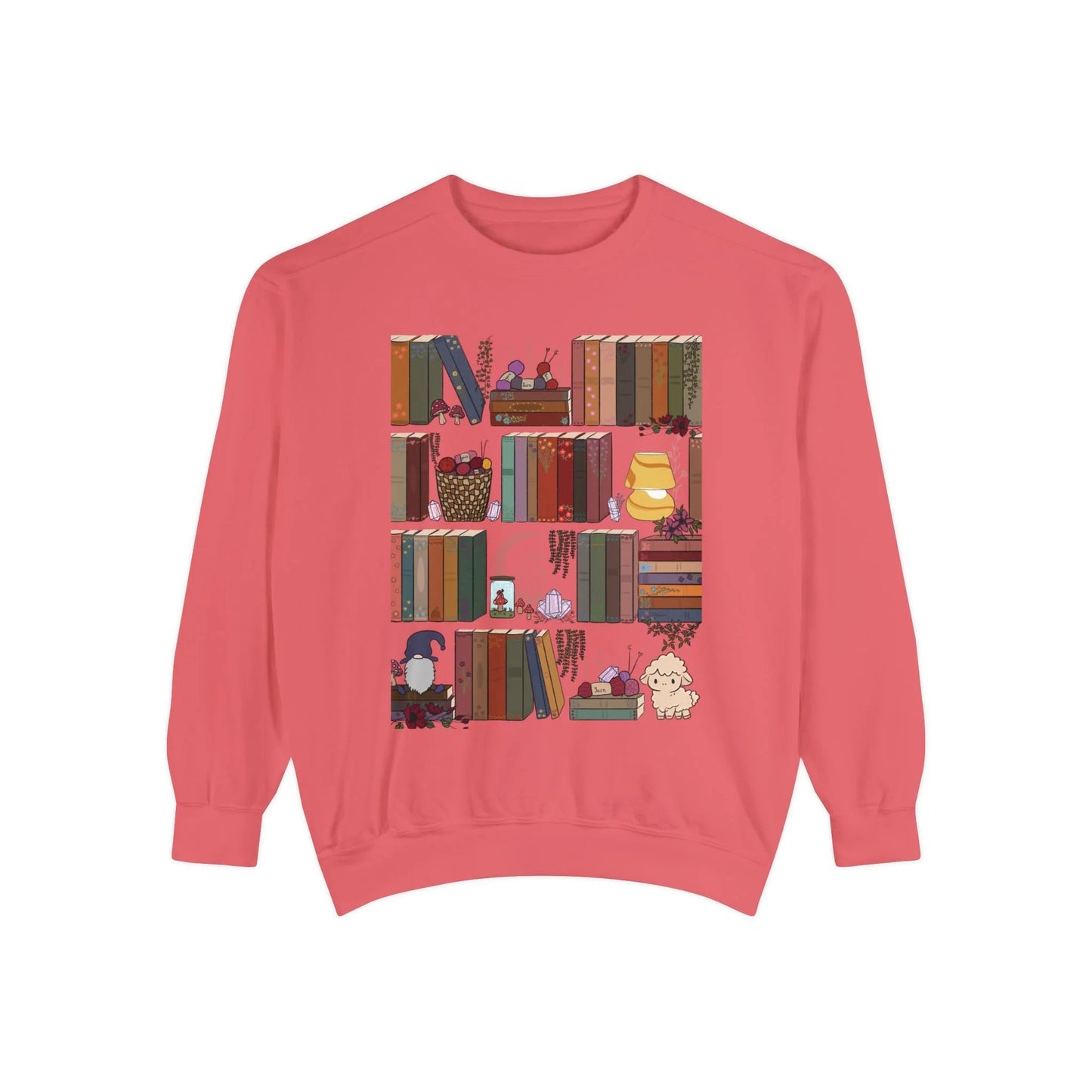 The Cozy Cottage Bookshelf Crewneck Sweatshirt