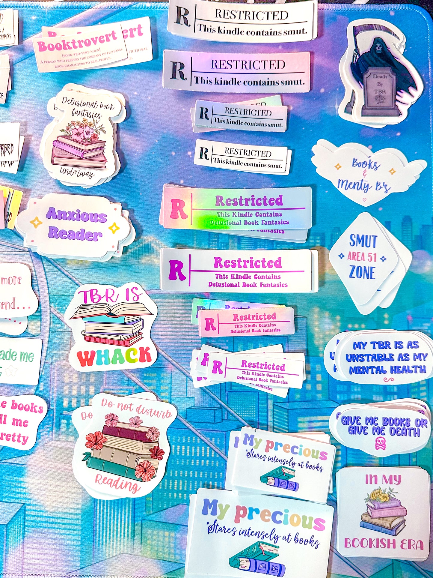 Mystery Bookish Stickers 10 Pack Bundle