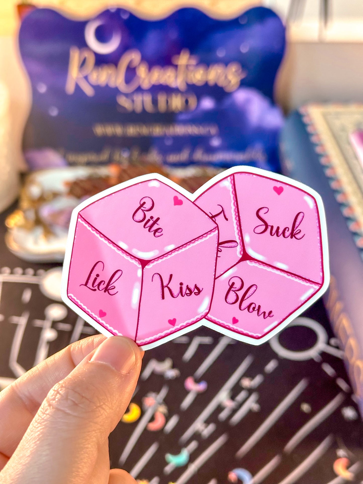 Sweet & Wicked Romantasy Dice Sticker