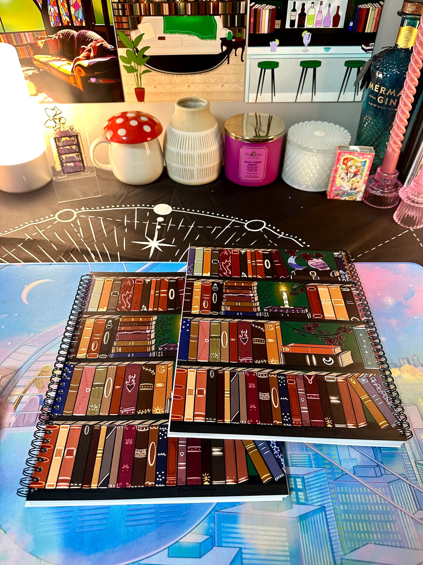 The Illuminated Bookshelf Notebook 8.5” x 11” - Lined