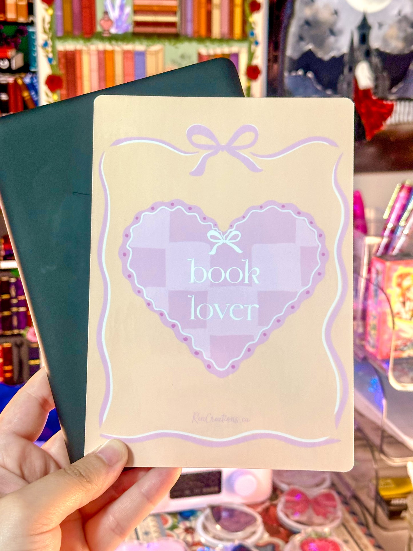 Book Lover Heart E-Reader Sticker Insert