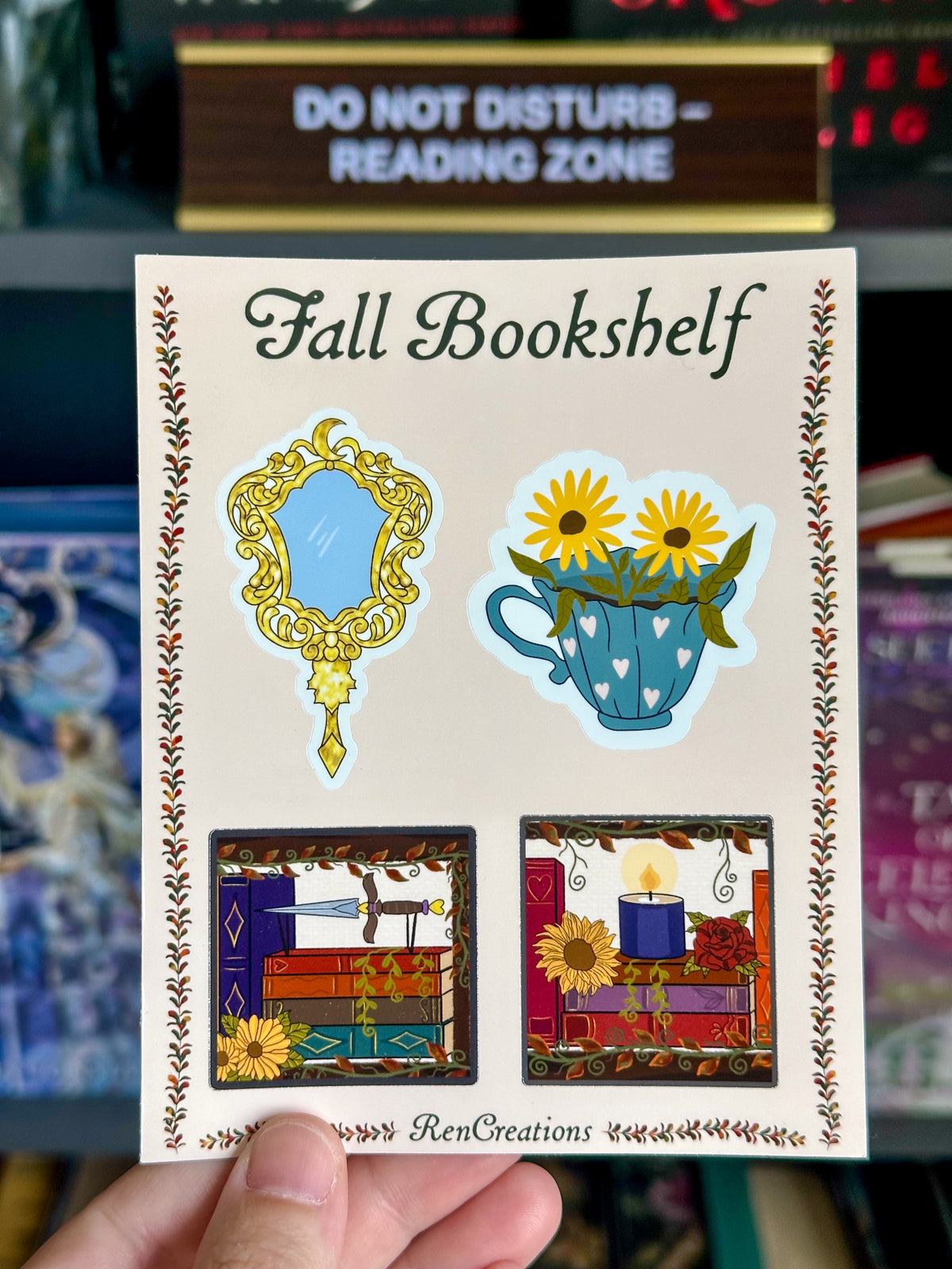 Fall Bookshelf Sticker Sheet
