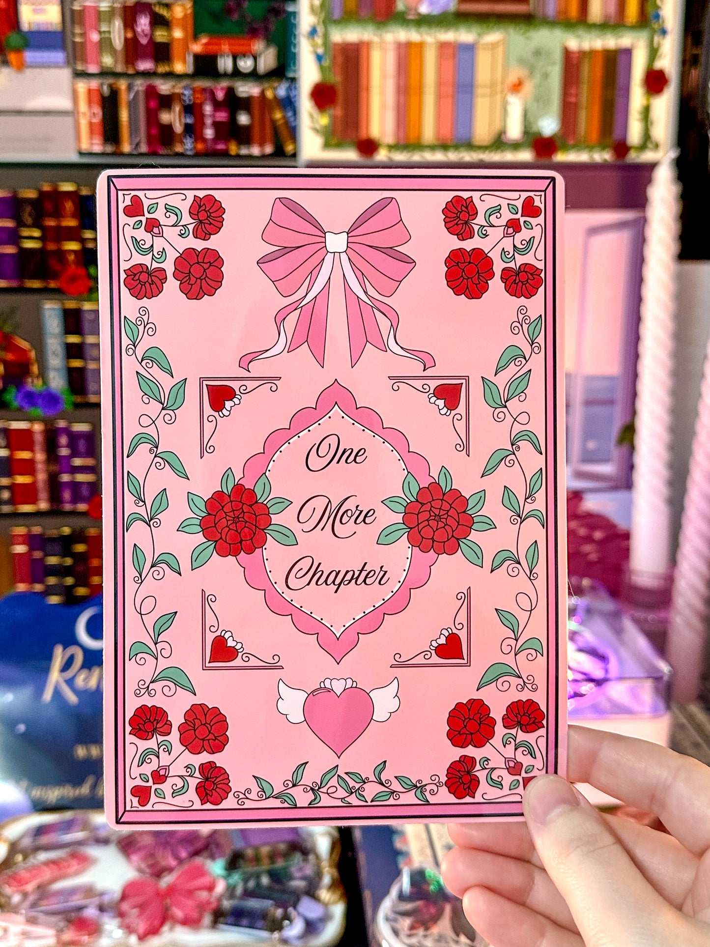 Just One More Chapter E-Reader Sticker Insert