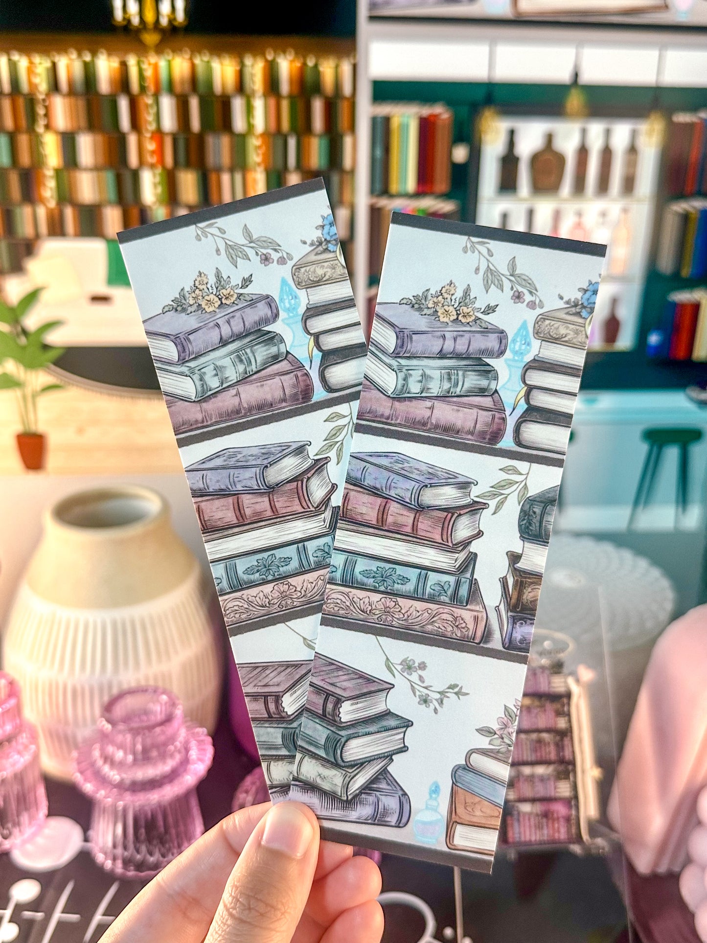 Bookshelf of Florals Bookmark