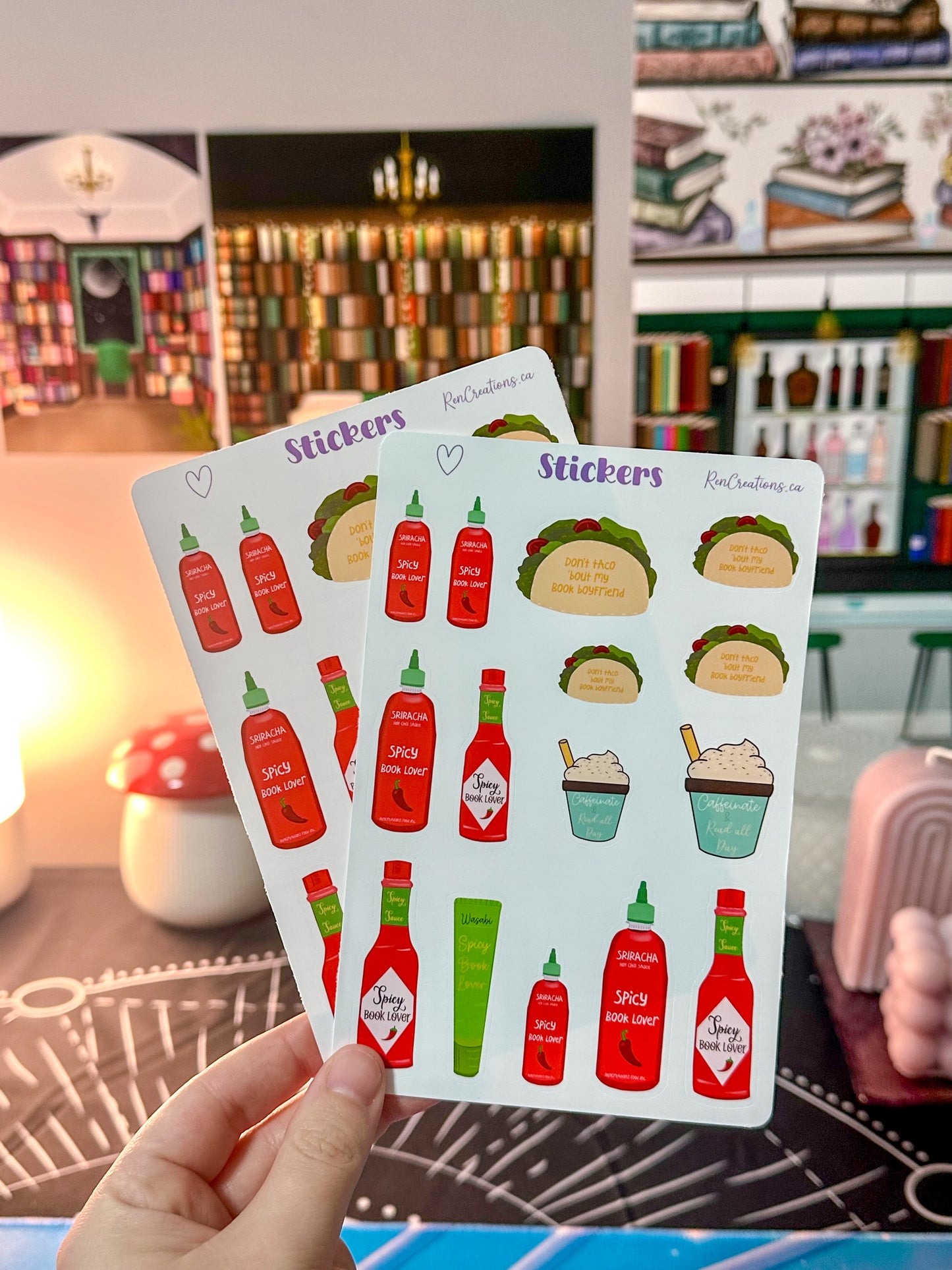 Bookish Foodie Sticker Sheet