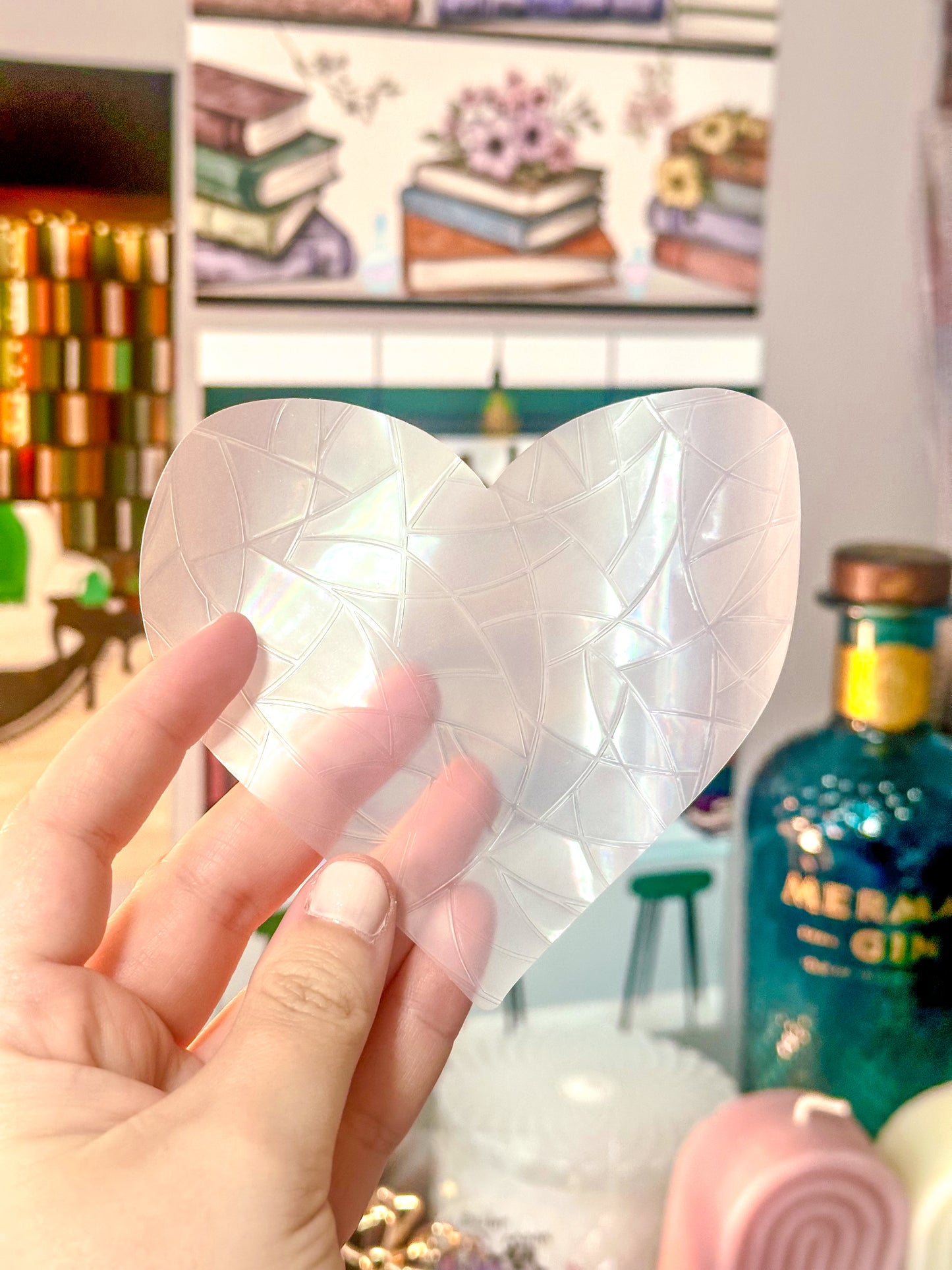 Hearts Rainbow Suncatcher Sticker Set - Static Cling