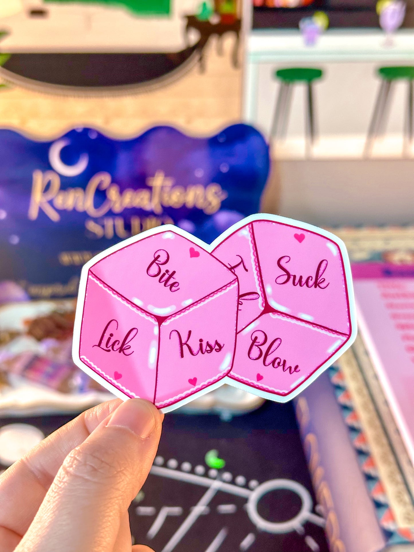 Sweet & Wicked Romantasy Dice Sticker