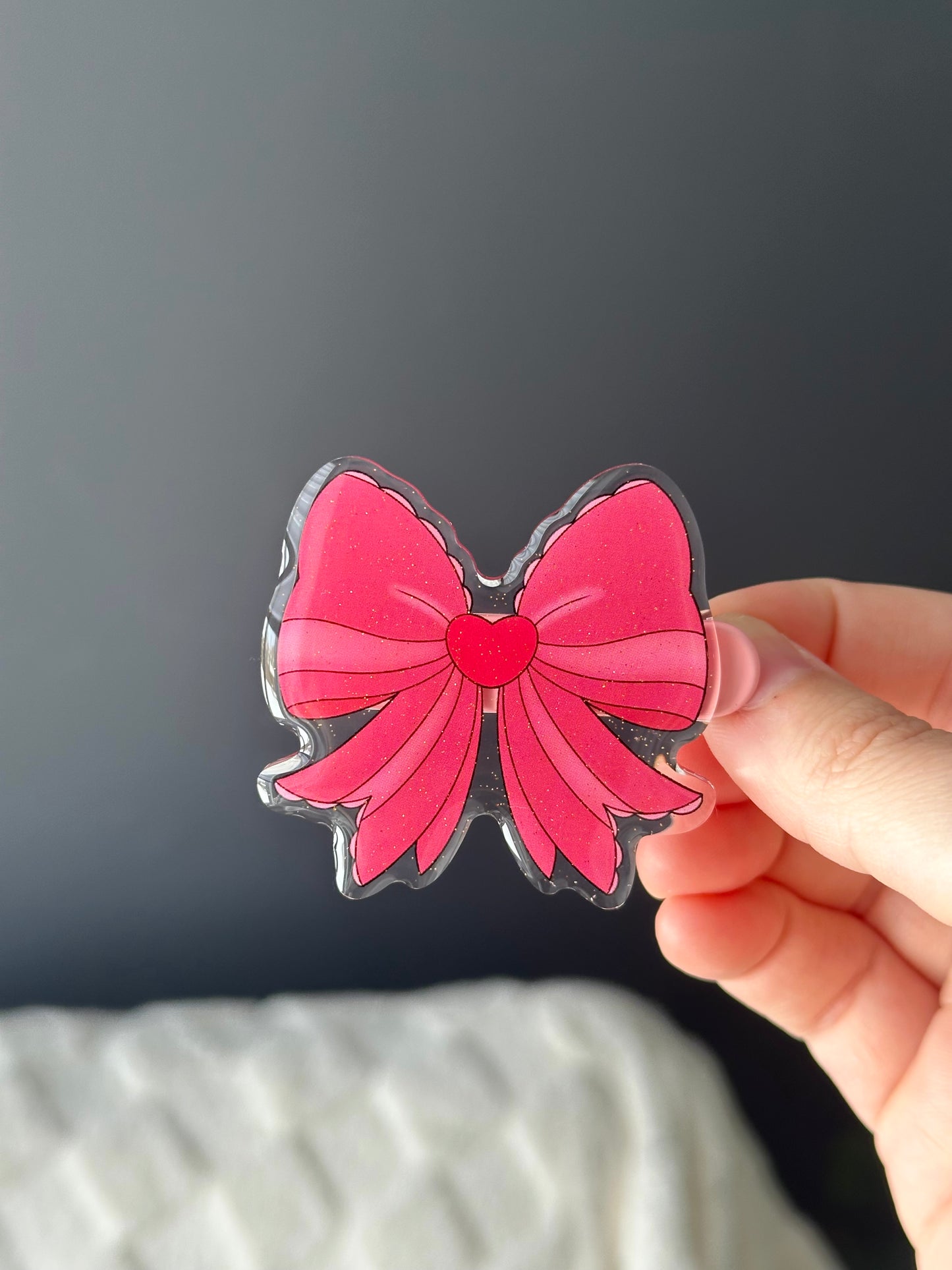 Pink Bow Hair Clip