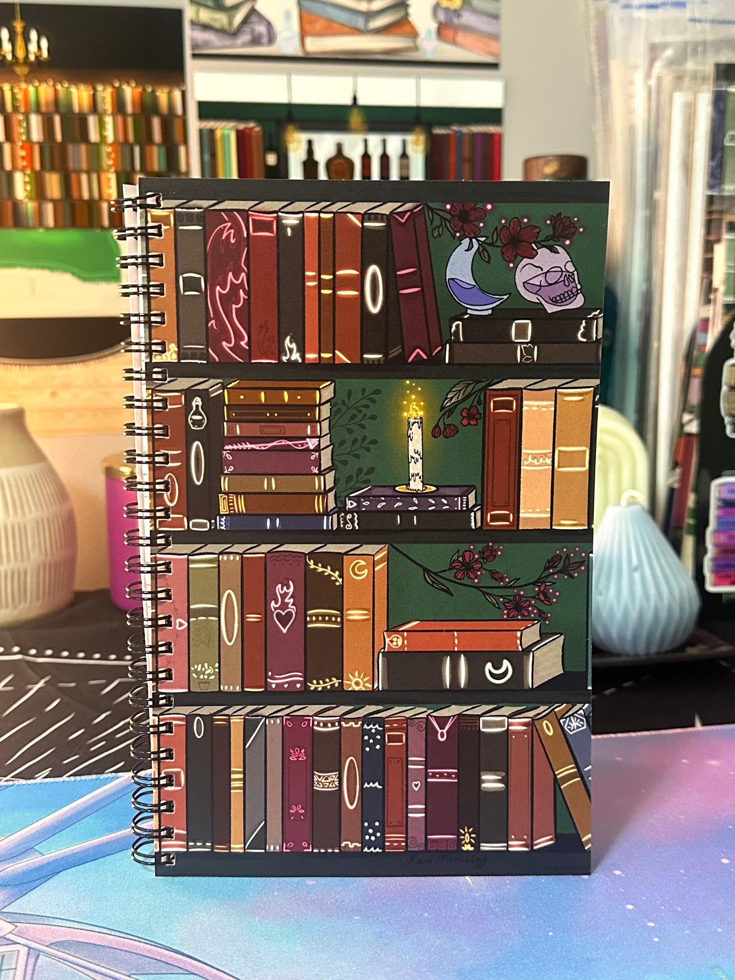The Illuminated Bookshelf Notebook