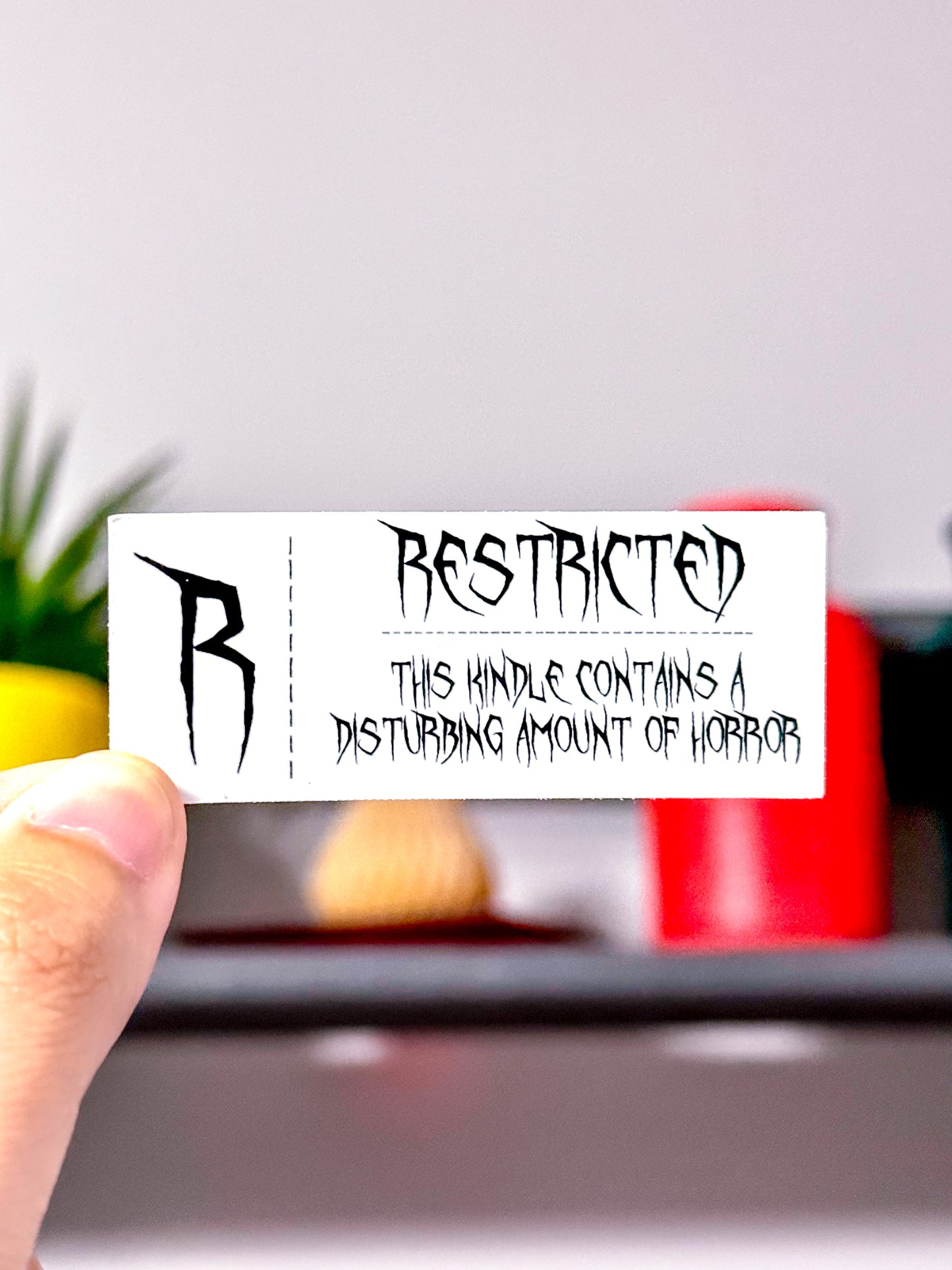 Rated R Horror Kindle Vinyl Sticker