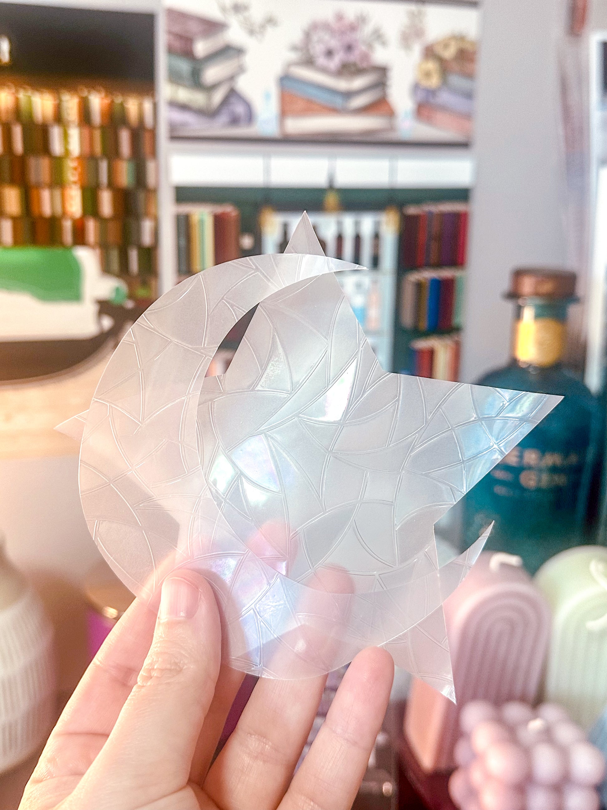 Star & Moon Rainbow Suncatcher Sticker Set - Static Cling