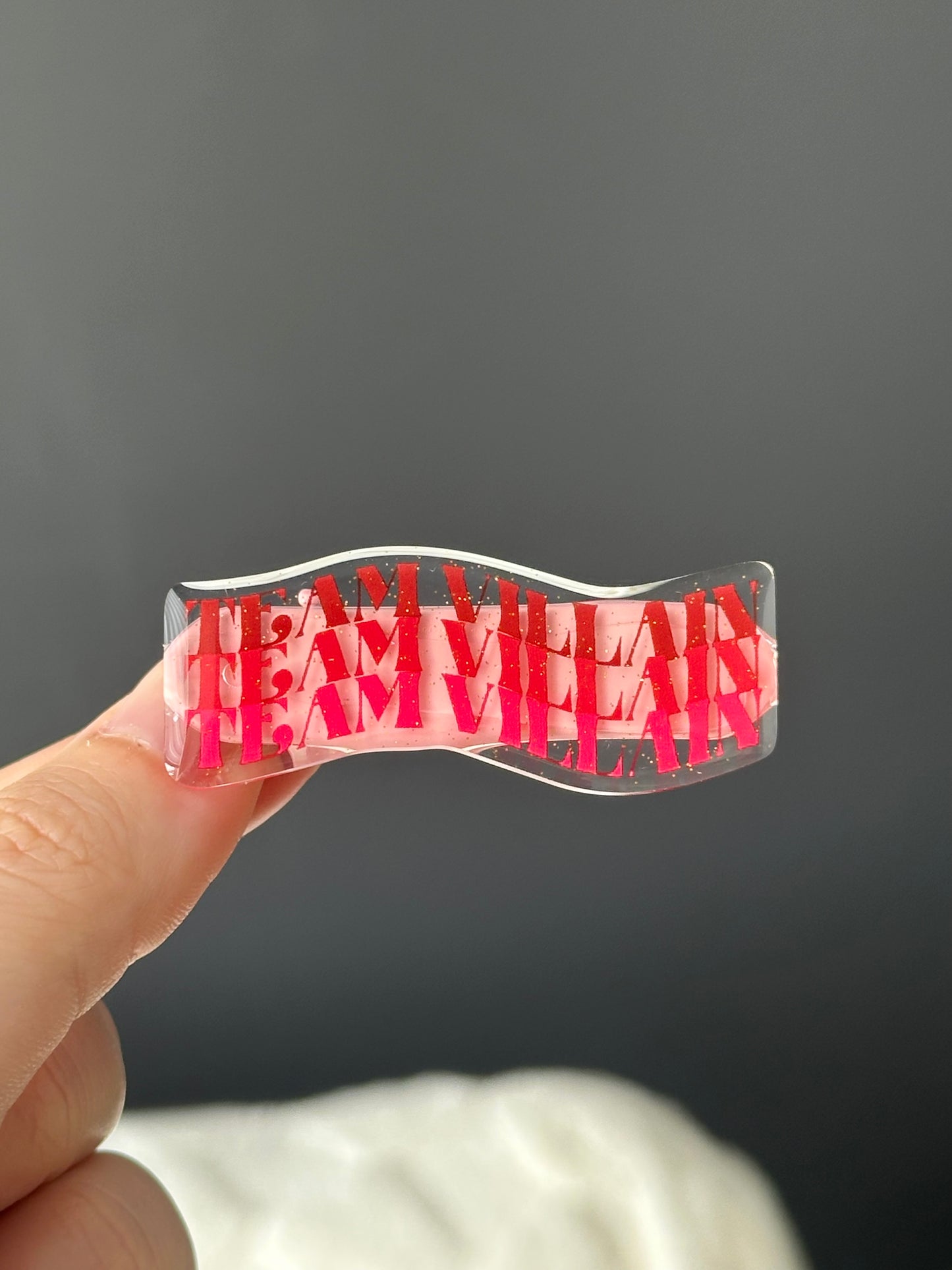 Team Villain Bookish Hair Clip