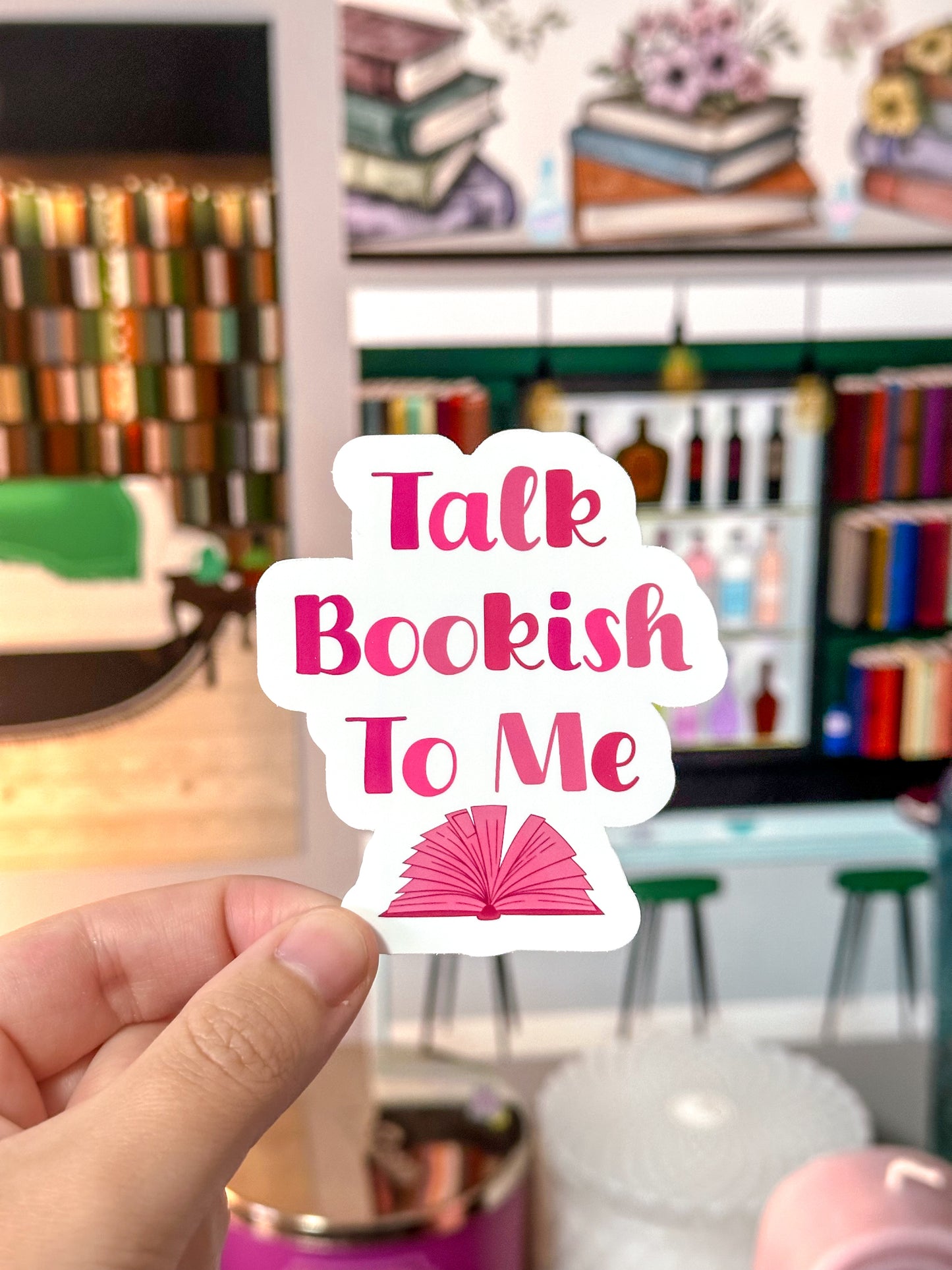 Talk Bookish To Me Vinyl Sticker