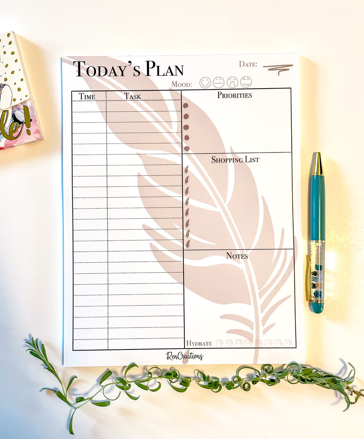 Feather Notepad 8.5” x 11”