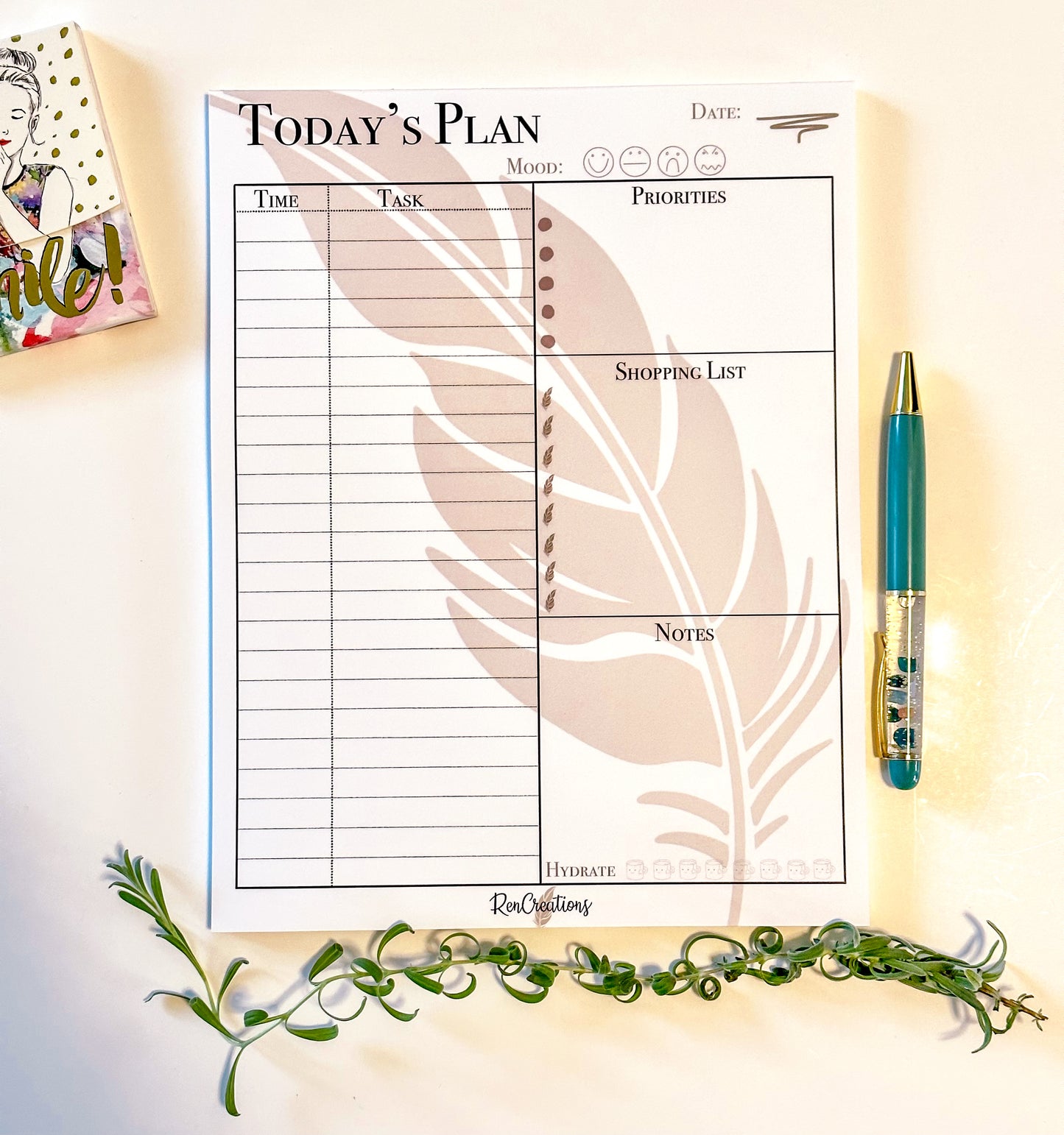 Feather Notepad 8.5” x 11”