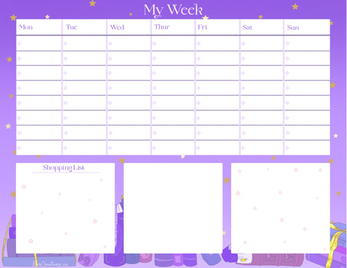 Bookish Weekly Planner - Dreamy Purple - Digital Download PDF