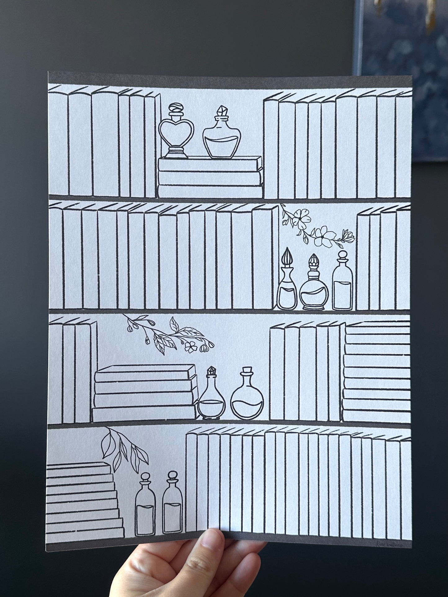Bookshelf I Colouring Page | Digital Download