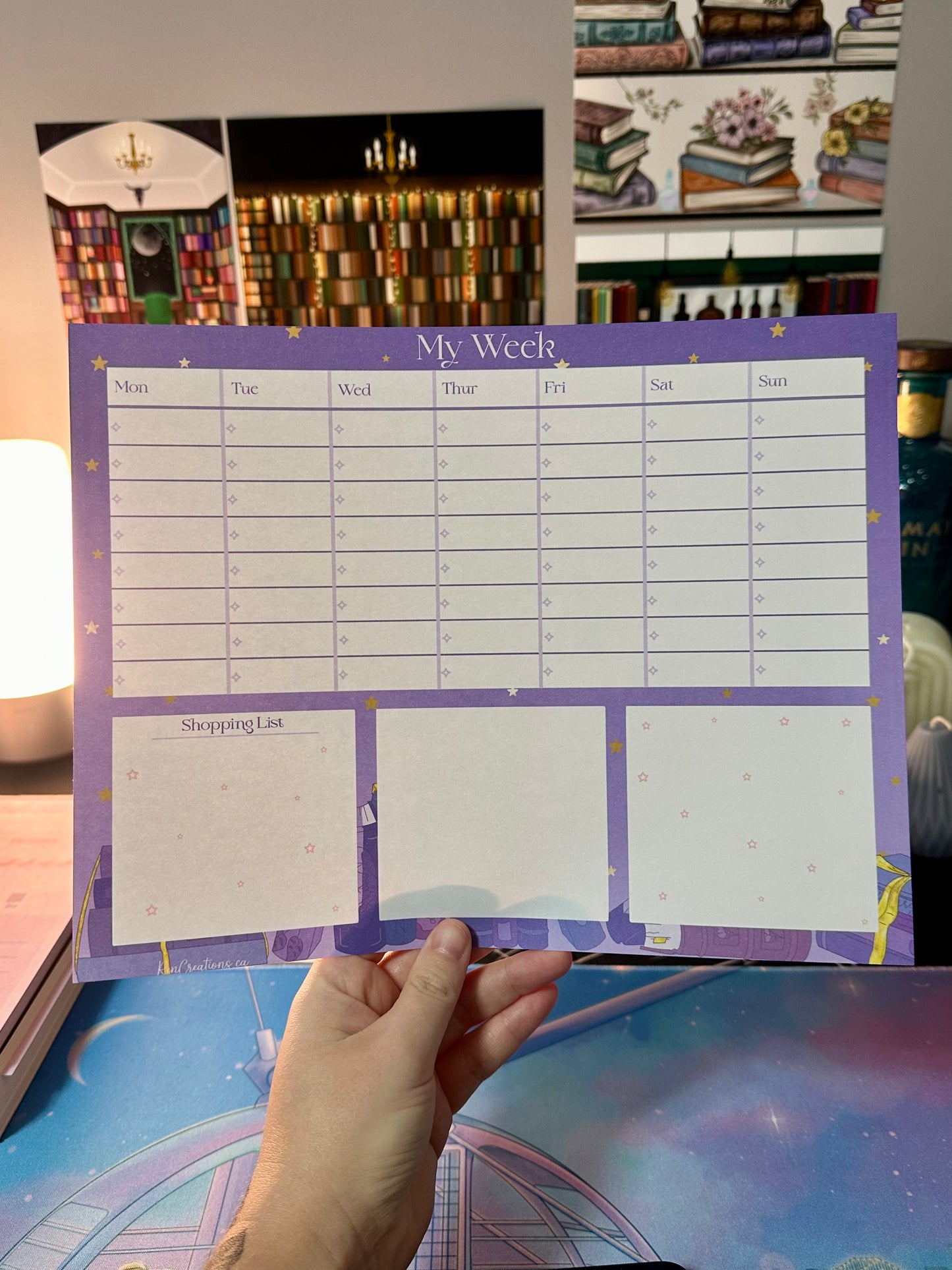 Bookish Weekly Planner - Dreamy Purple - Digital Download PDF