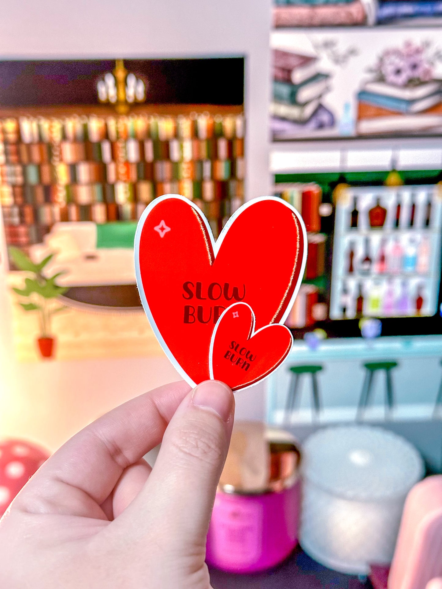 Book Trope Hearts Vinyl Sticker | Individual or Bundle Options