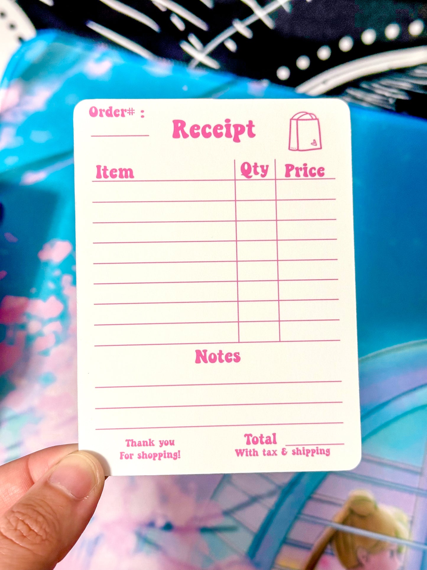 Pink Receipt for Small Business | Digital Download