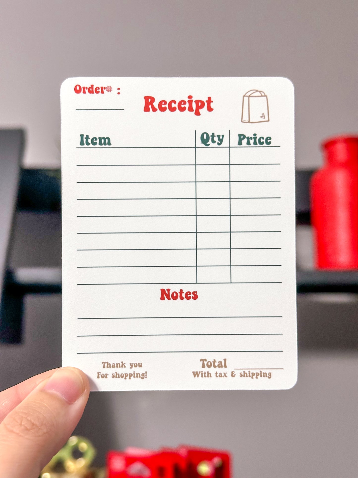 Receipt for Small Business - Cozy Vibes | Digital Download