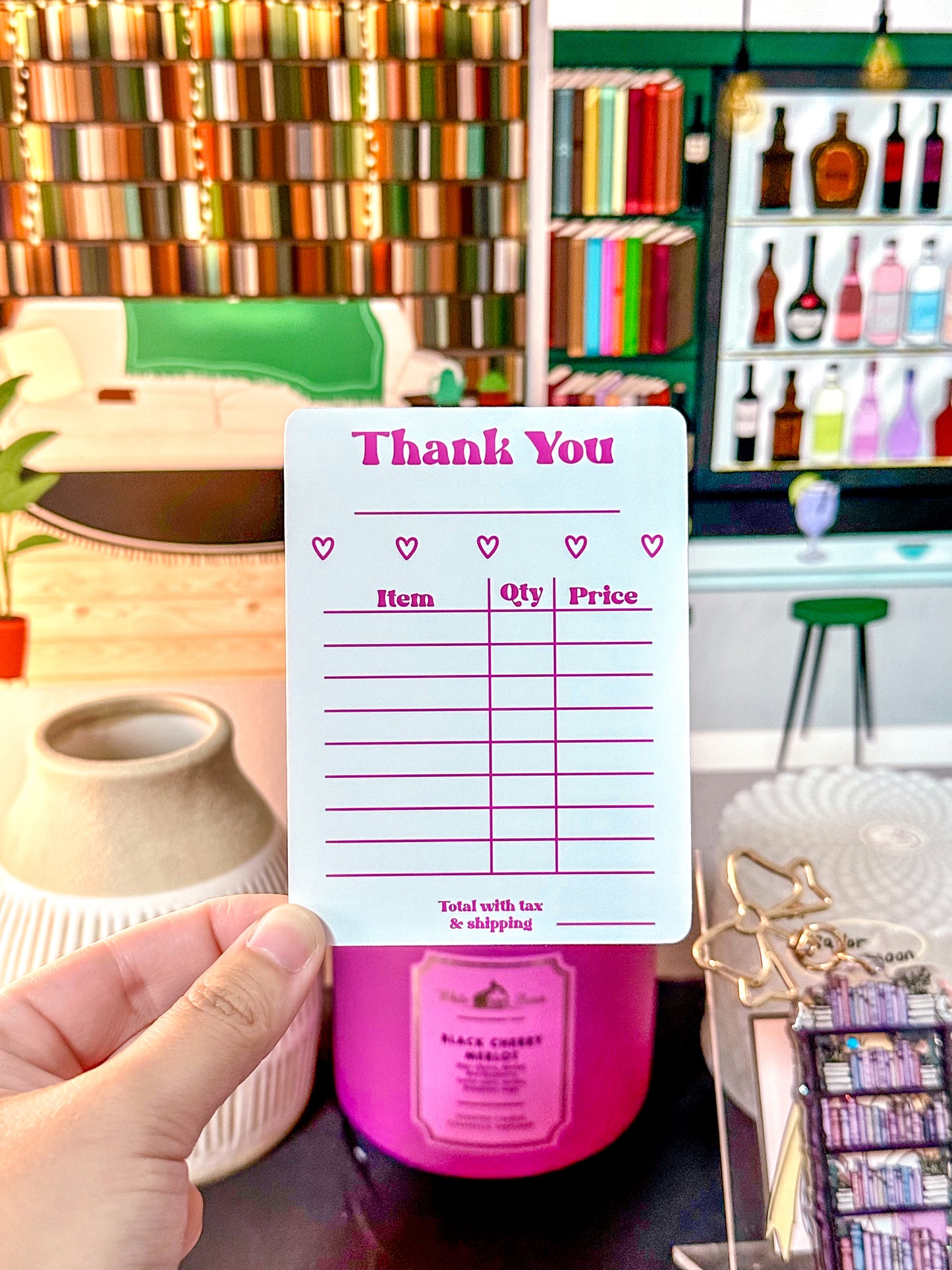 Thank You Receipt For Small Business - Pink | Digital Download