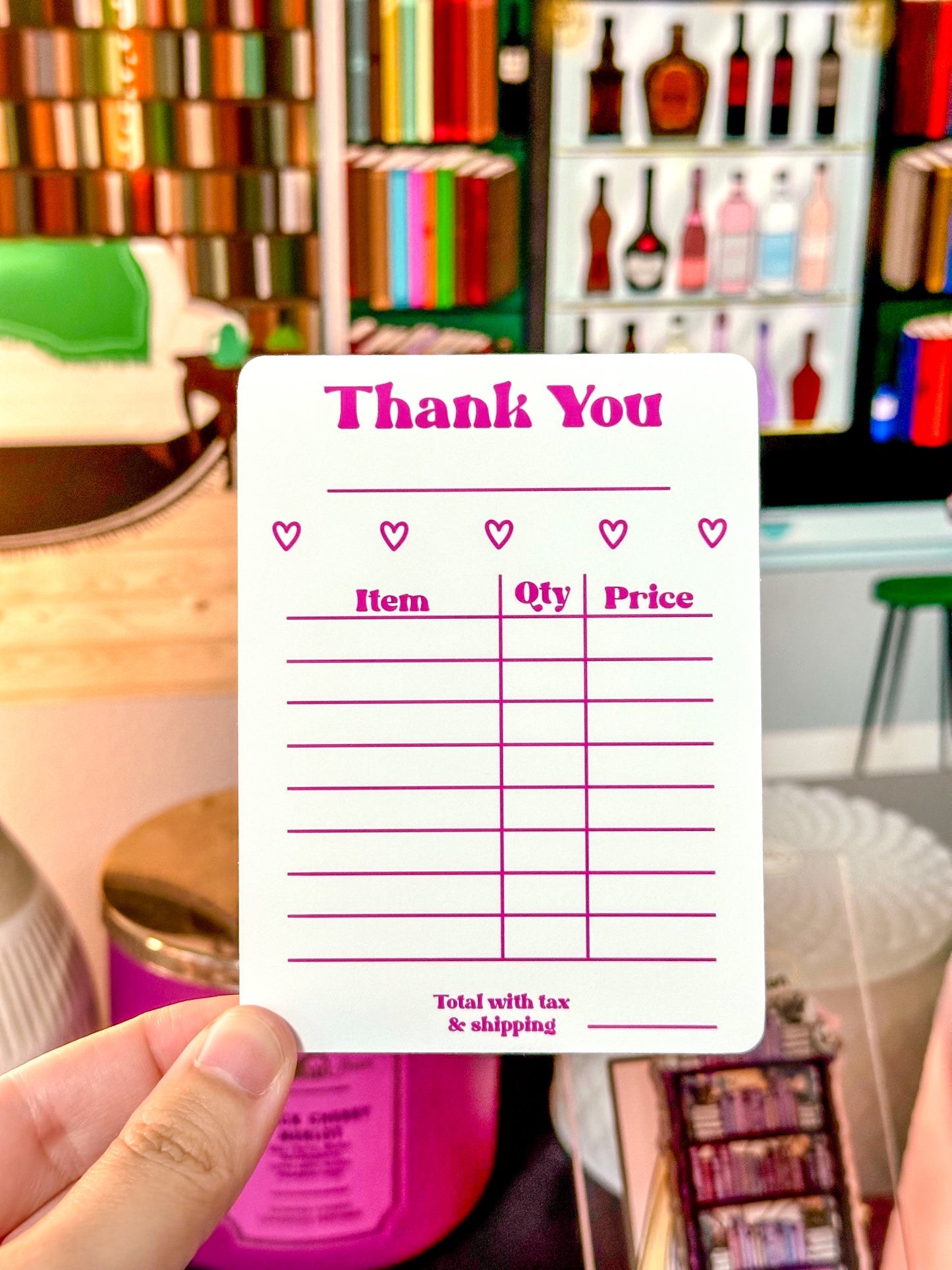 Thank You Receipt For Small Business - Pink | Digital Download