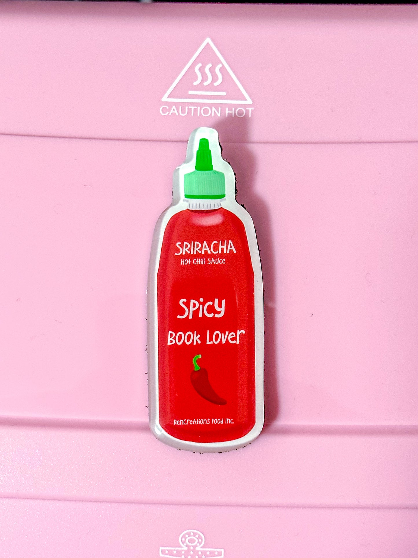 Spicy Book Lover Sriracha Acrylic Magnet